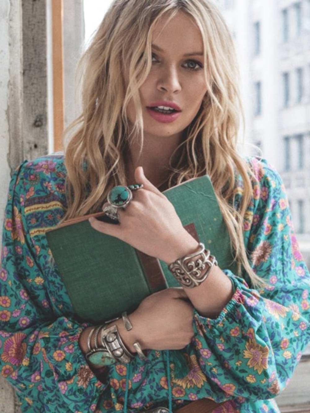 Spell & the Gypsy collective Folk Town Blouse Turquoise Boho Top Tassel Floral